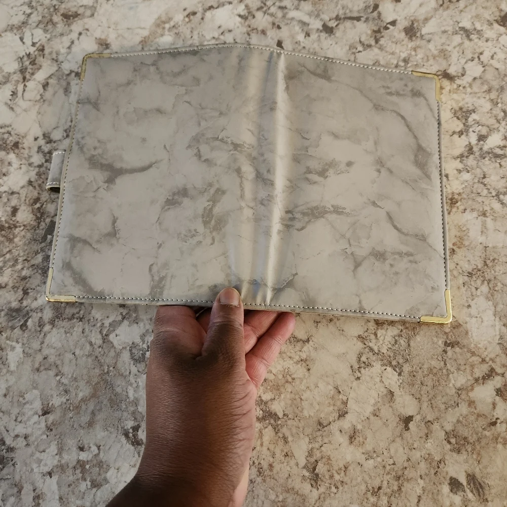 Marble Patterned Budget Binder with Gold Accents